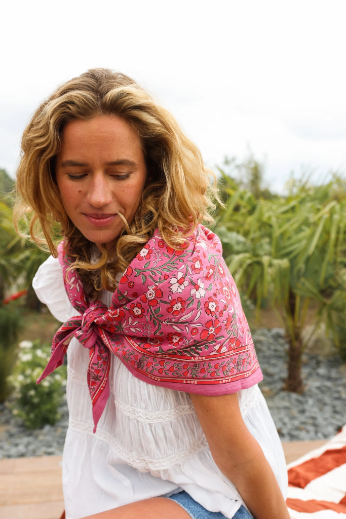 So Family - Grote sjaal Amma roze