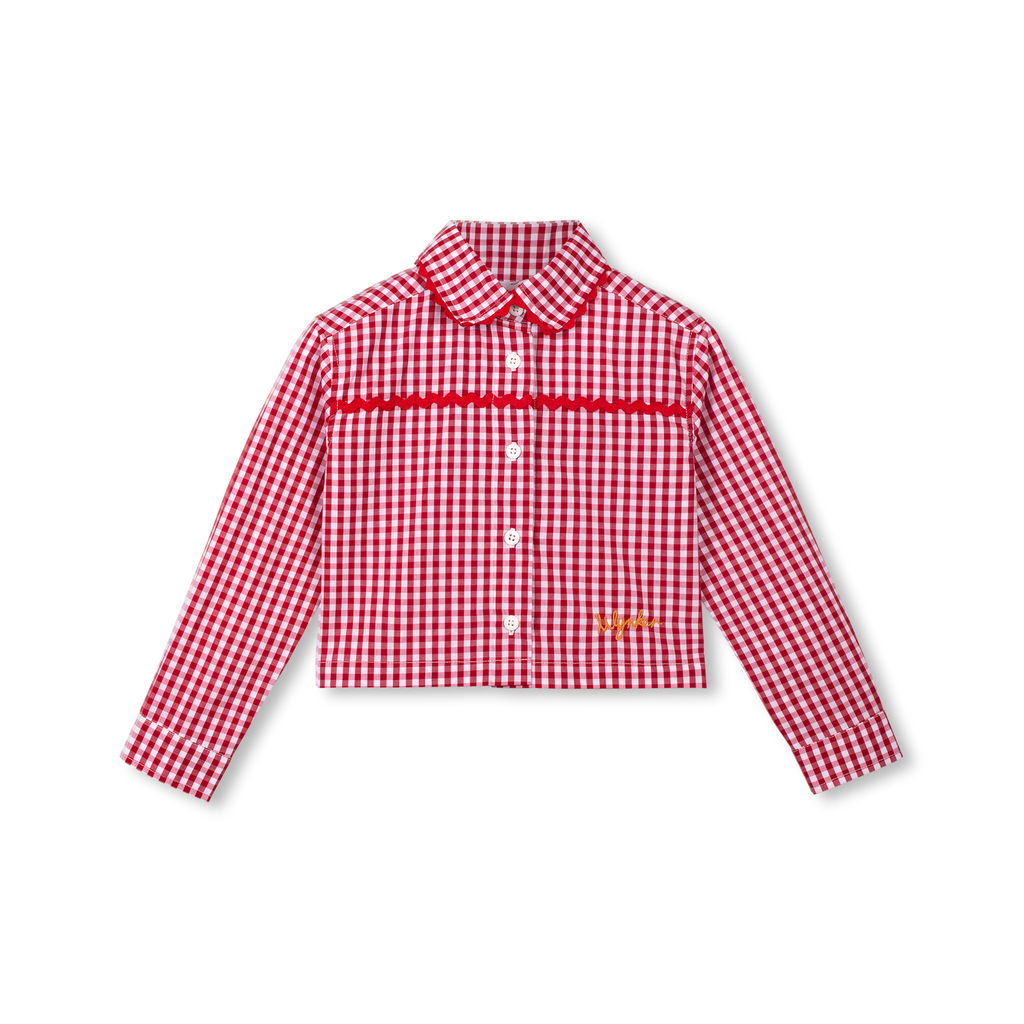 Wynken - Classic crop shirt (Gingham red)