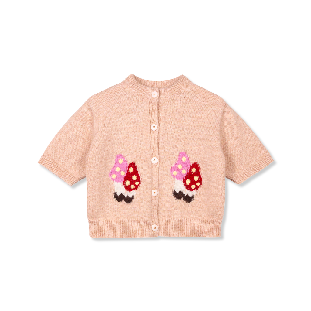 Wynken - Shroom cardigan (Pale peach)