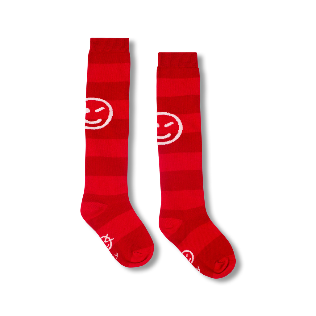 Wynken - Wide stripe knee sock (Rusty bear)