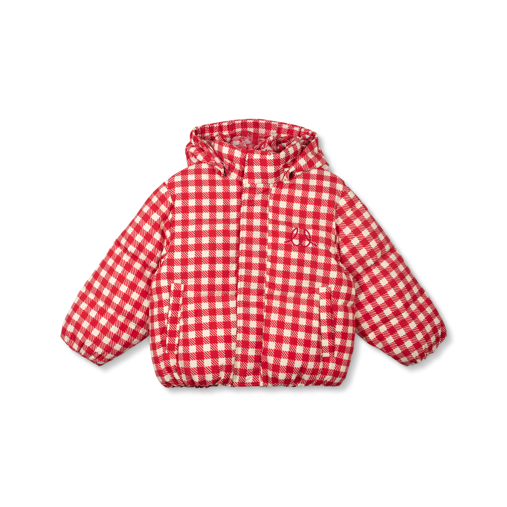 Wynken - Burletta down coat (Red ink gingham)