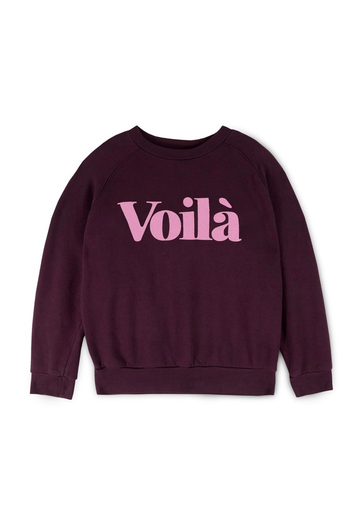 Mipounet - Voila fleece sweatshirt (Aubergine)