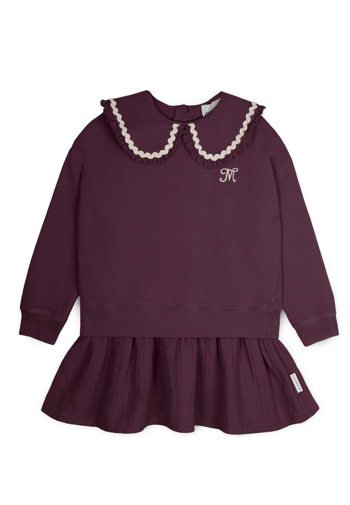 Mipounet - Luna dress (Aubergine) (2 jaar)