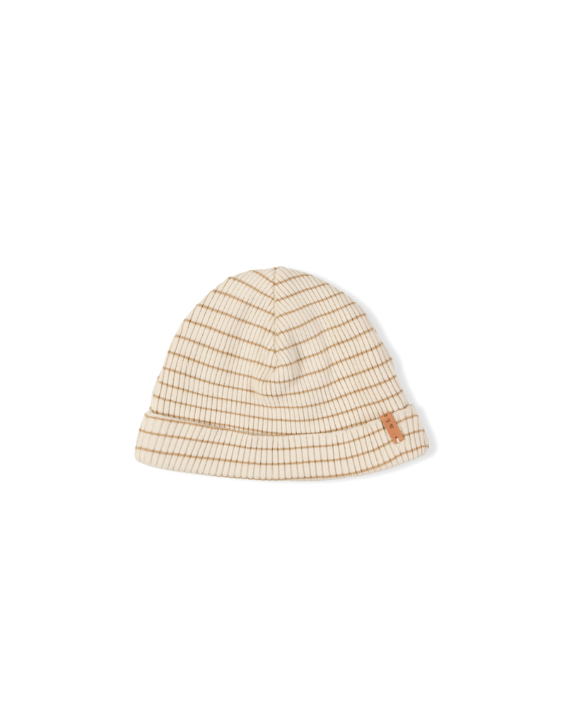 Nixnut - Rib beanie (Biscuit stripe)