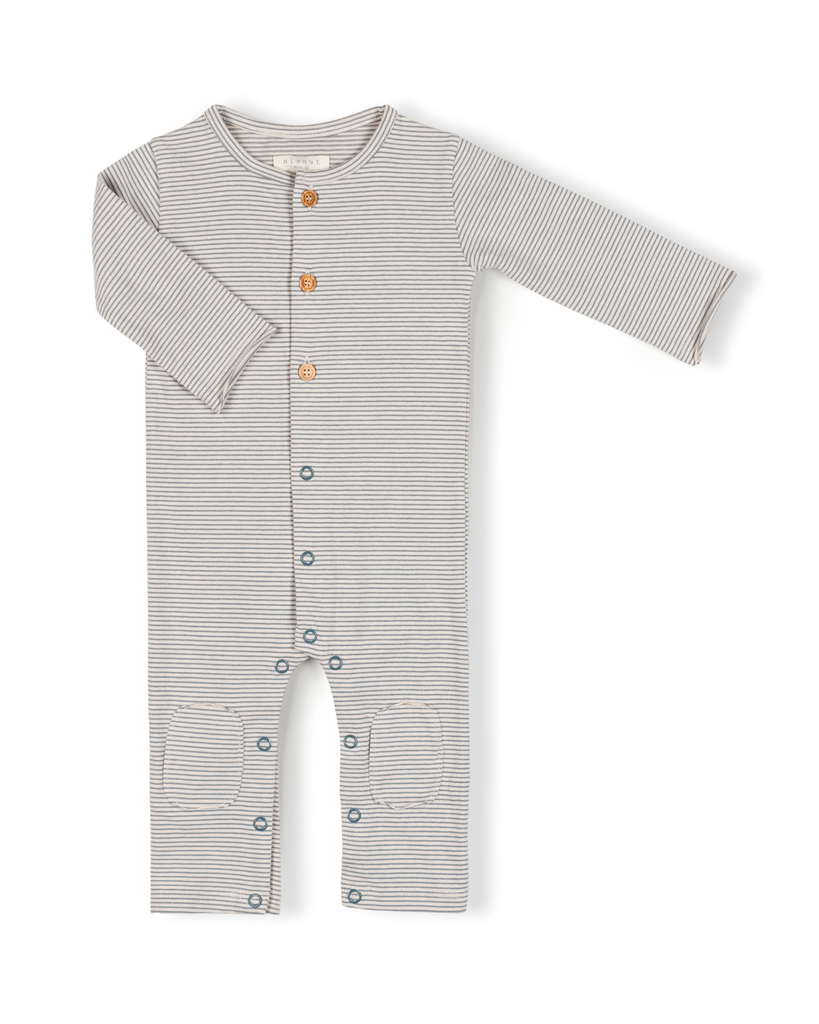 Nixnut - Butt onesie (Storm stripe) (1 maand)