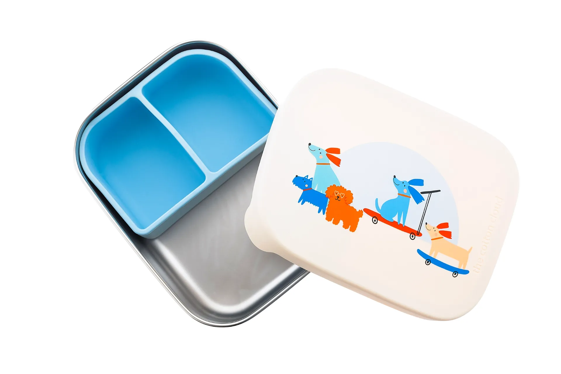 The cotton cloud - Geïsoleerde roestvrije stalen lunchbox met kat (Woof gang)