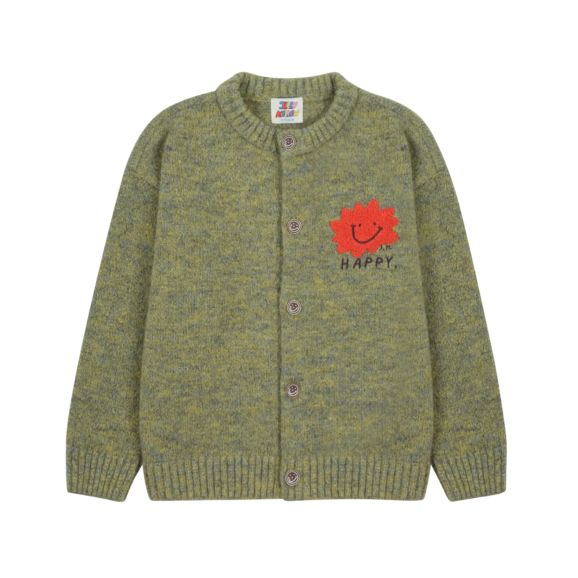 Jelly Mallow - Happy two tone knit cardigan