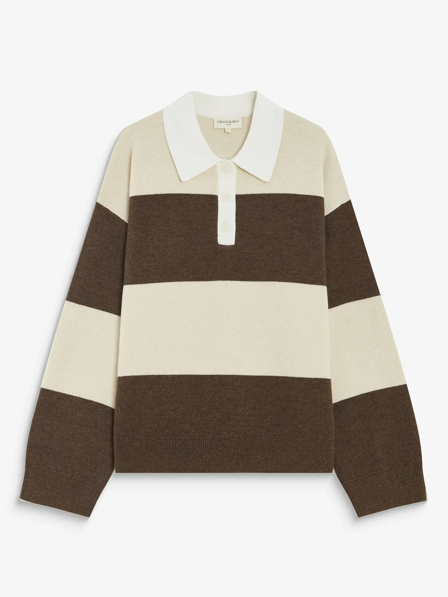 Grace & Mila - Astre striped polo sweater