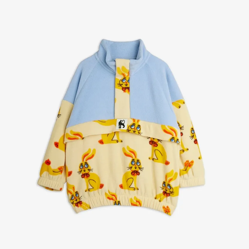 Mini Rodini – Rabbits AOP Fleece Half-Zip Sweater (3 jaar)