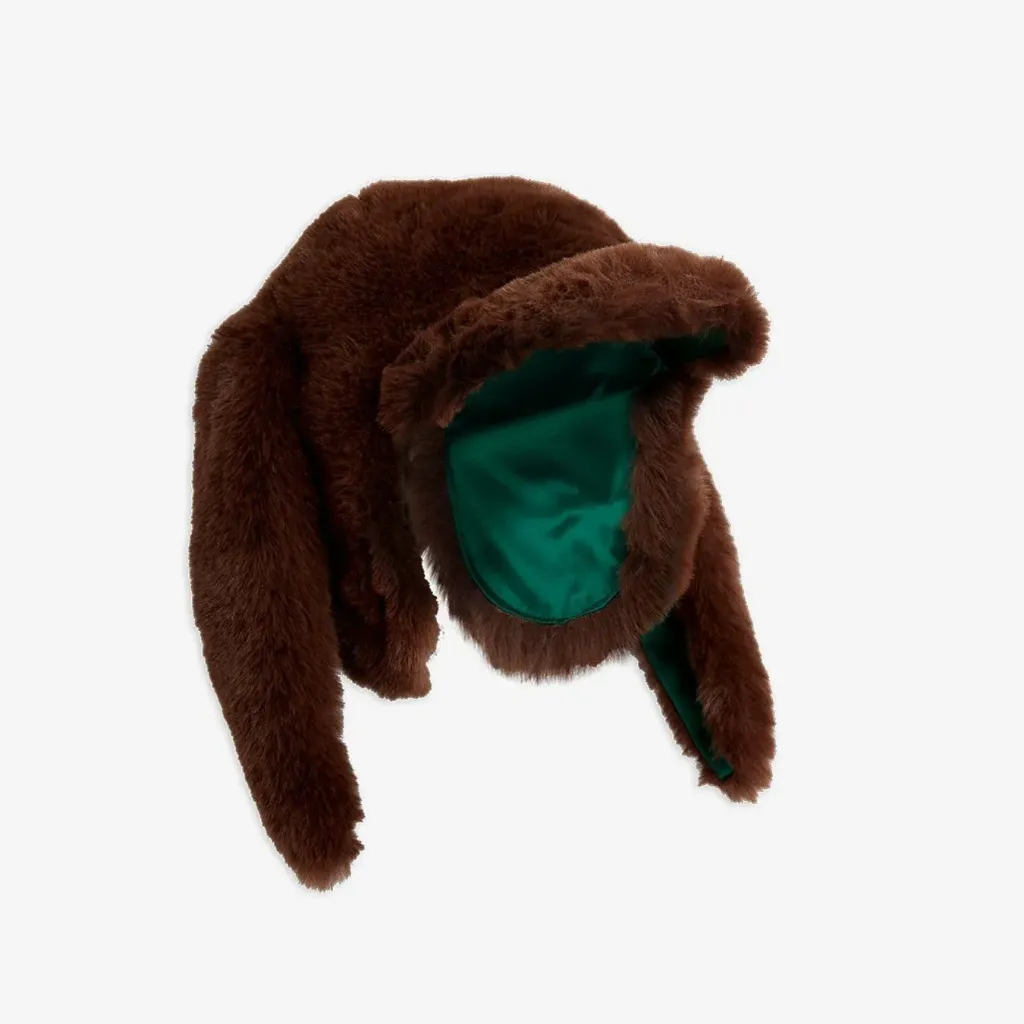 Mini Rodini – Rabbit Ear Faux Fur Cap (0-3 maand)