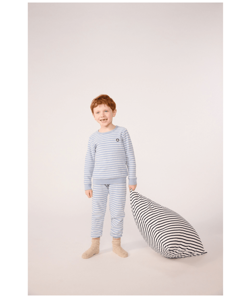 Petit Bateau – Kinderpyjama van Badstof met Strepen
