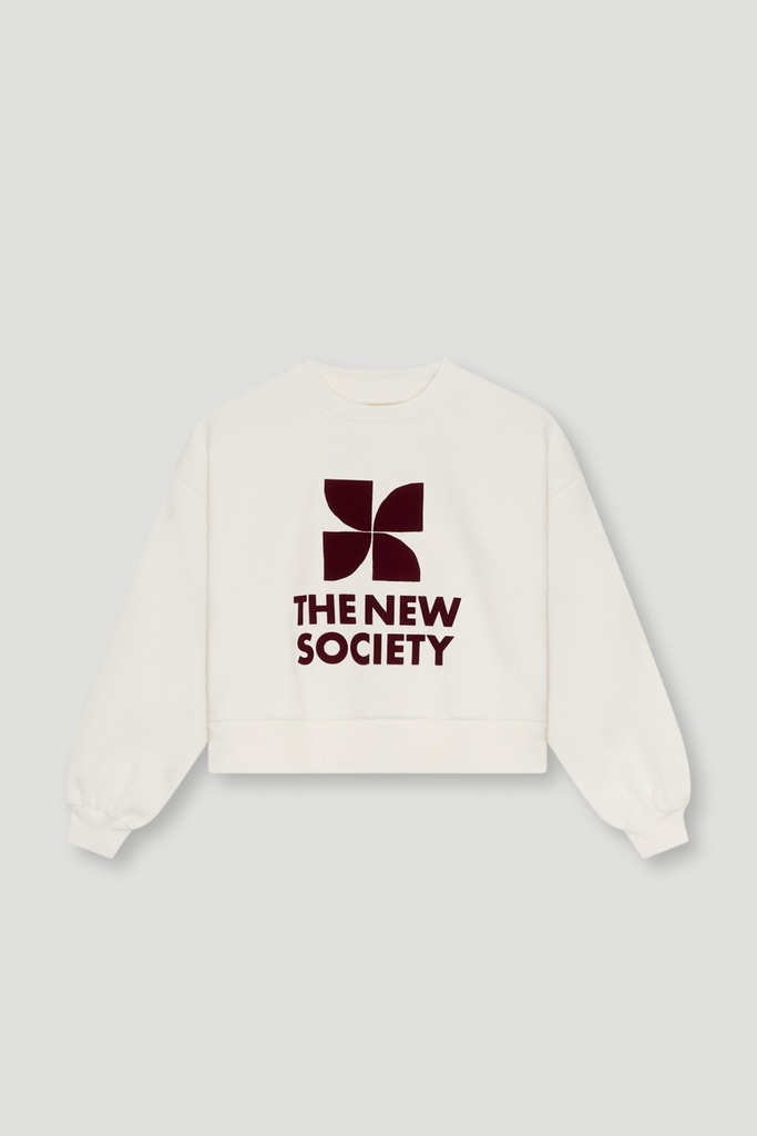 The New Society - Tns logo teen sweatshirt whisper white