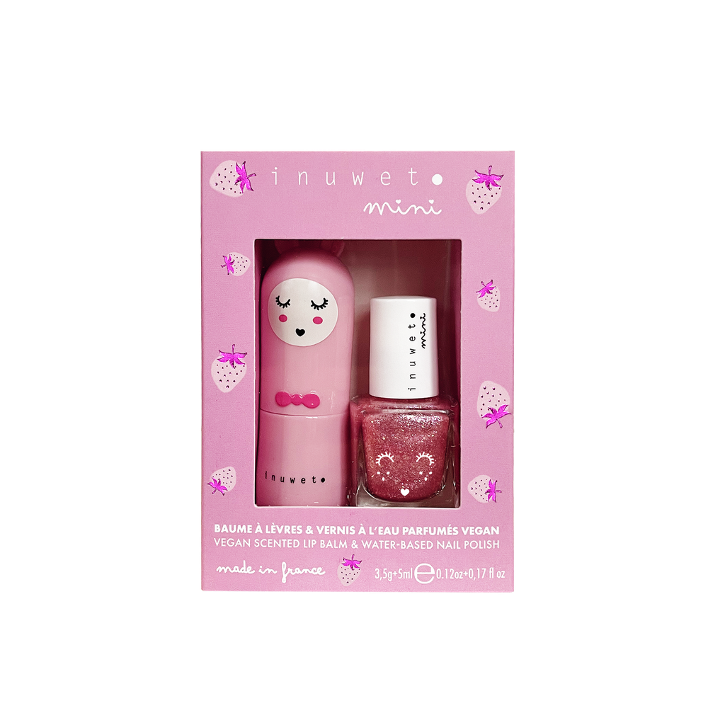 Inuwet - Lippenbalsem & nagellak duo aardbei