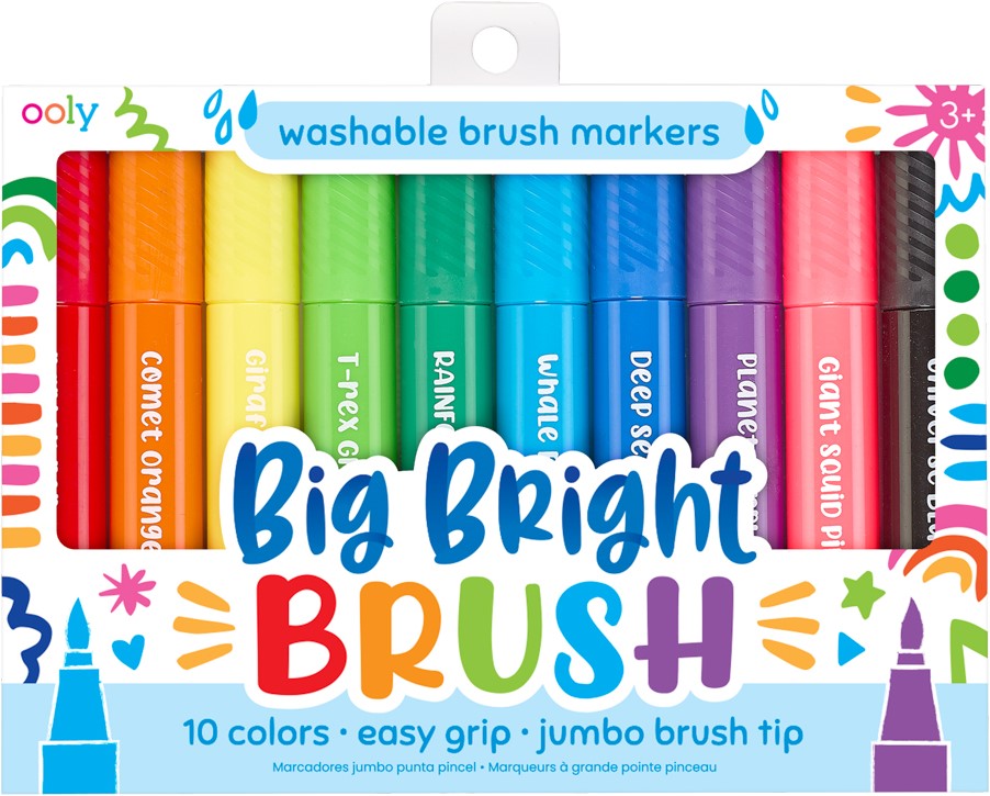 Ooly – Big Bright Brush Markers (10 stuks)
