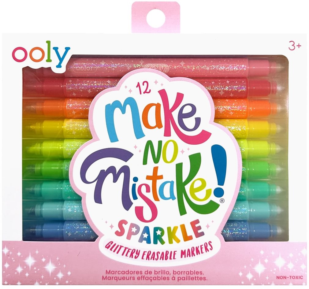 Ooly – Make No Mistake Glittery Erasable Markers (12 stuks) ✨