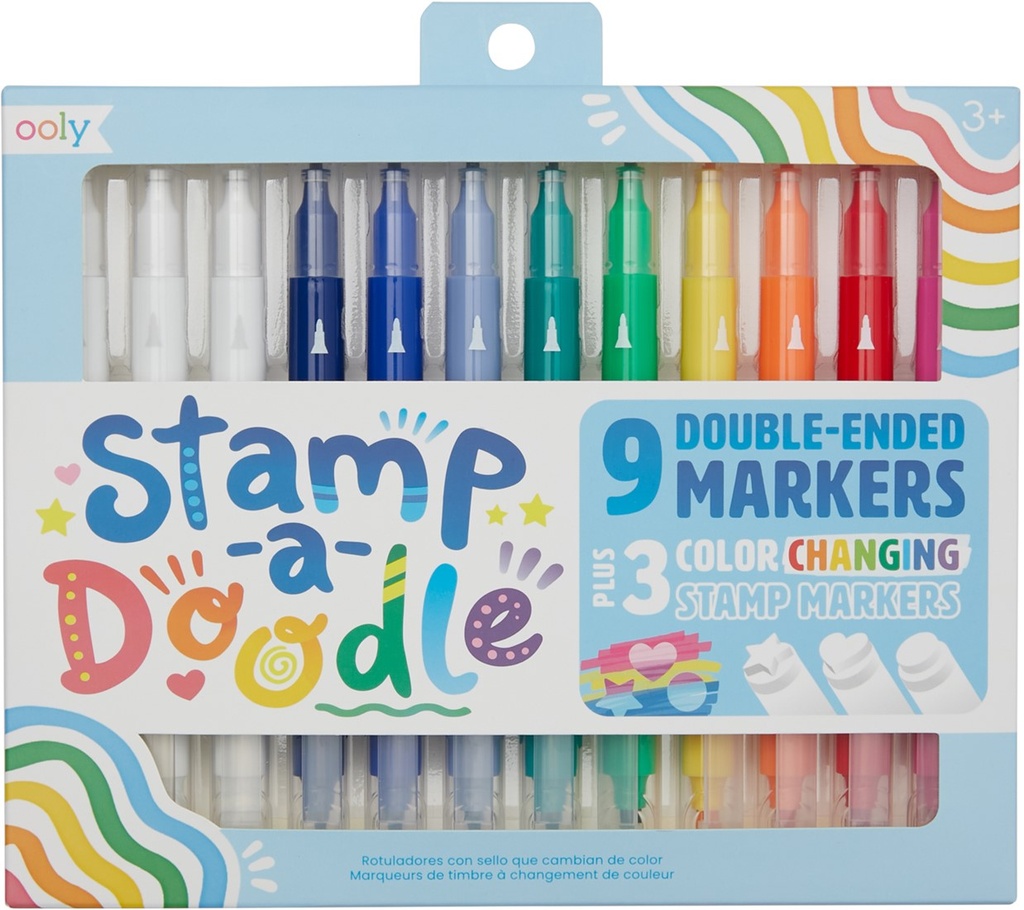 Ooly – Stamp A Doodle Markers (12 stuks)