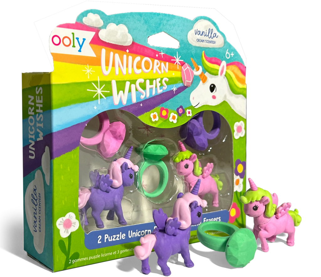 Ooly – Unicorn Wishes Scented Erasers (5 stuks)