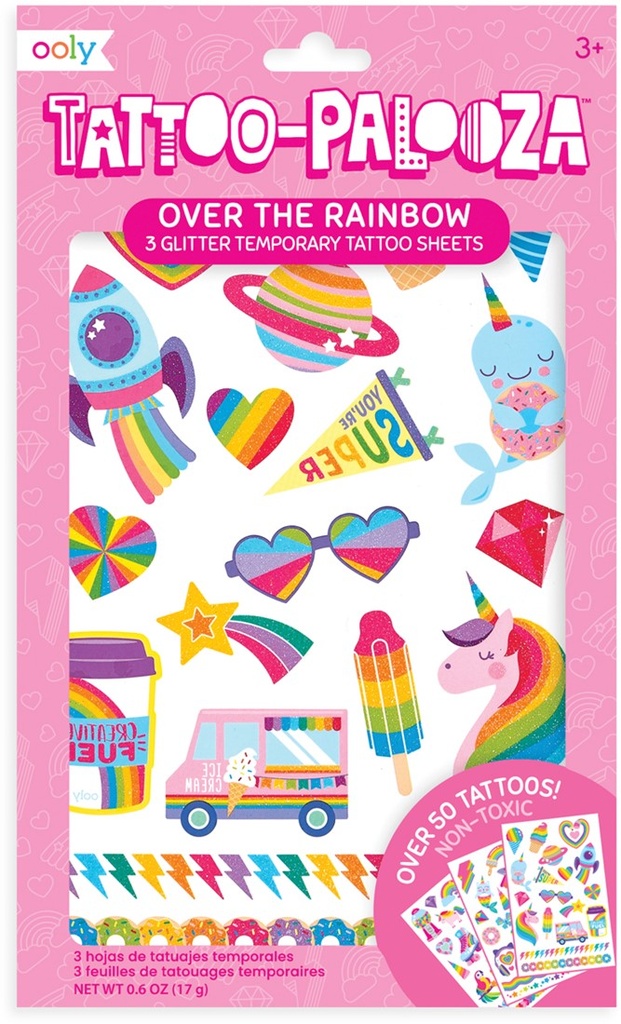 Ooly – Tattoo Palooza Temporary Tattoos – Over The Rainbow