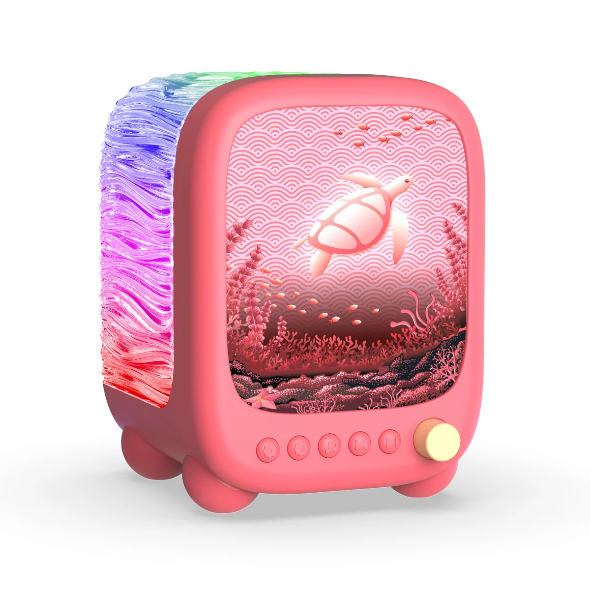 MOB – Wavy Light Koraal | Oceaanlamp met White Noise & Bluetooth-speaker