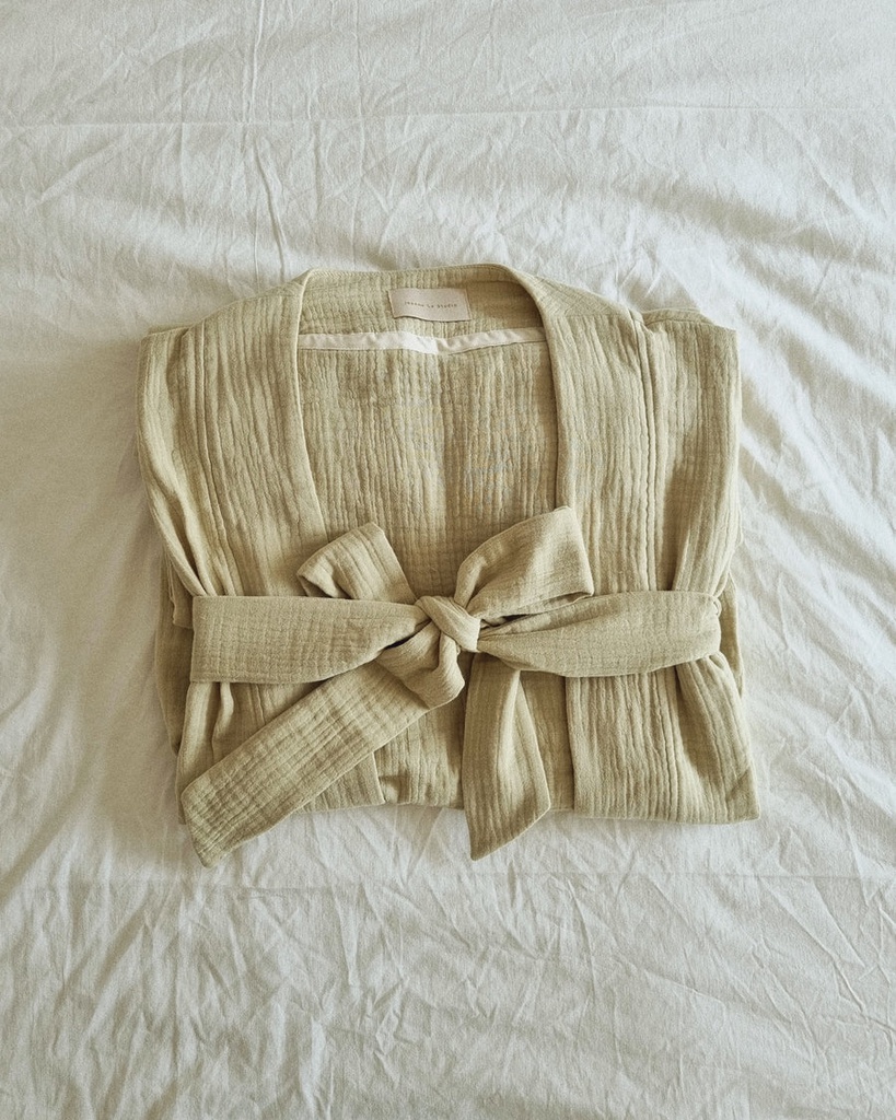 Jeanne Le Studio - Wilma the mama kimono  - Light sage