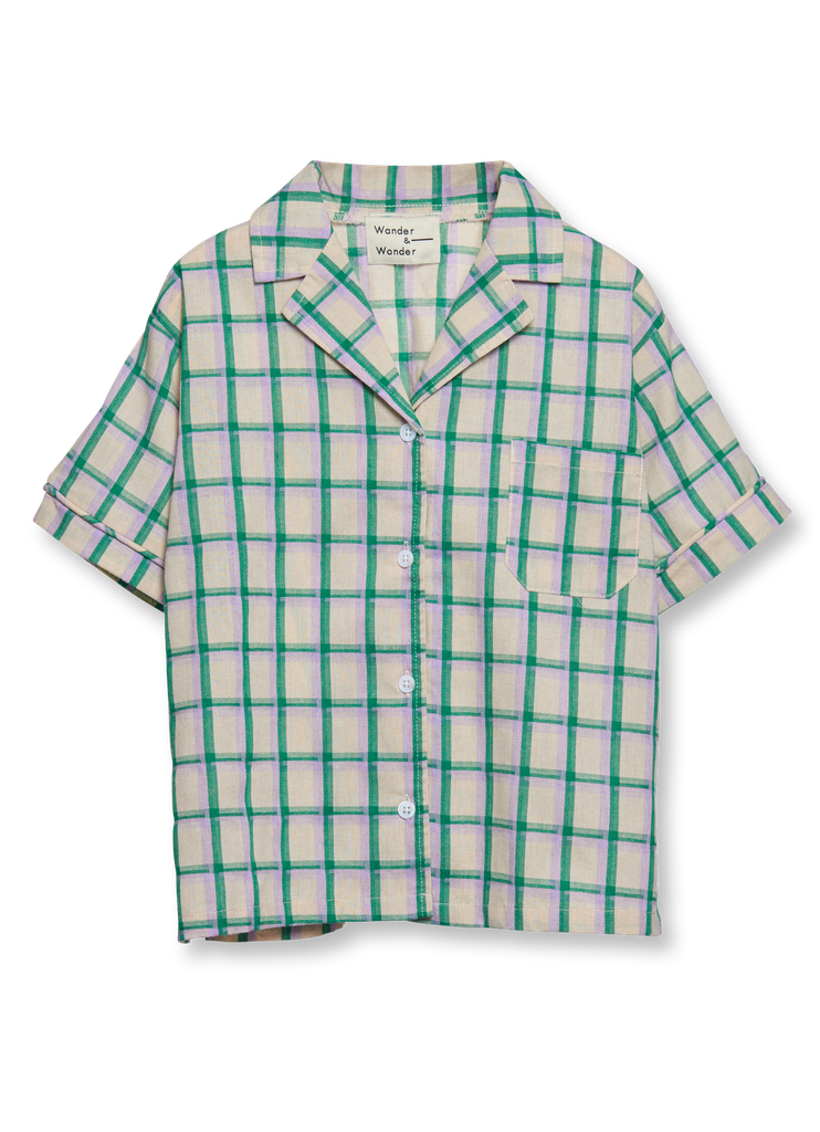 Wander & Wonder - Boxy shirt - Green plaid