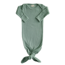 Mushie - Ribbed knotted baby gown - Roman green