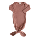 Mushie - Ribbed knotted baby gown - Cedar