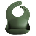 Mushie - Siliconen slab met opvangbakje - Forrest green