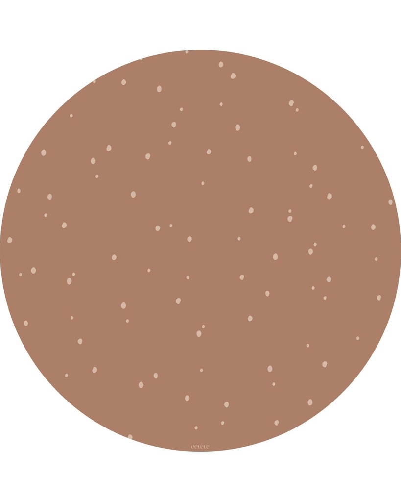 Eeveve - Round splash mat - Dots / cinnamon
