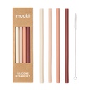 Muuki - Silicone Straw Set - Lounge color