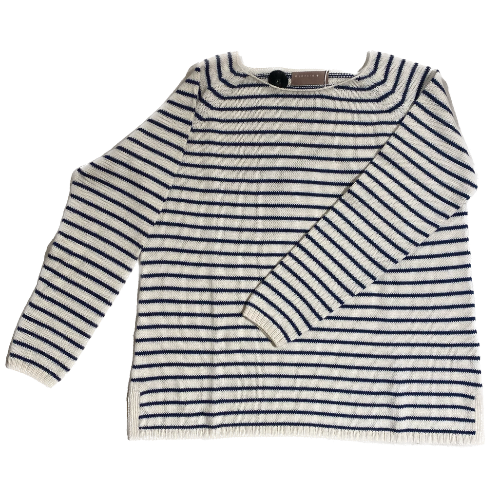Esencia - Mary striped sweater Adults - Ivory / navy