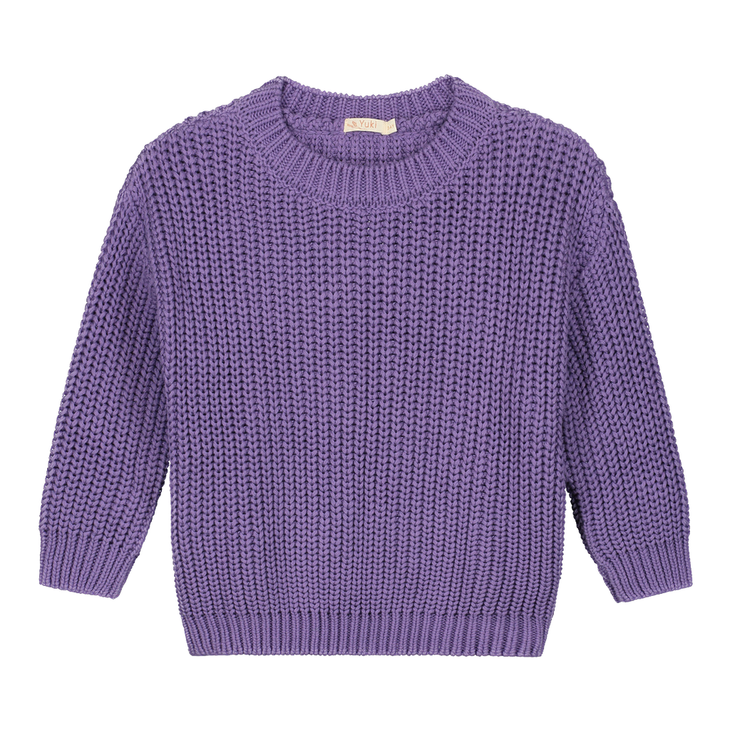 Yuki - Chunky knitted sweater - Violet