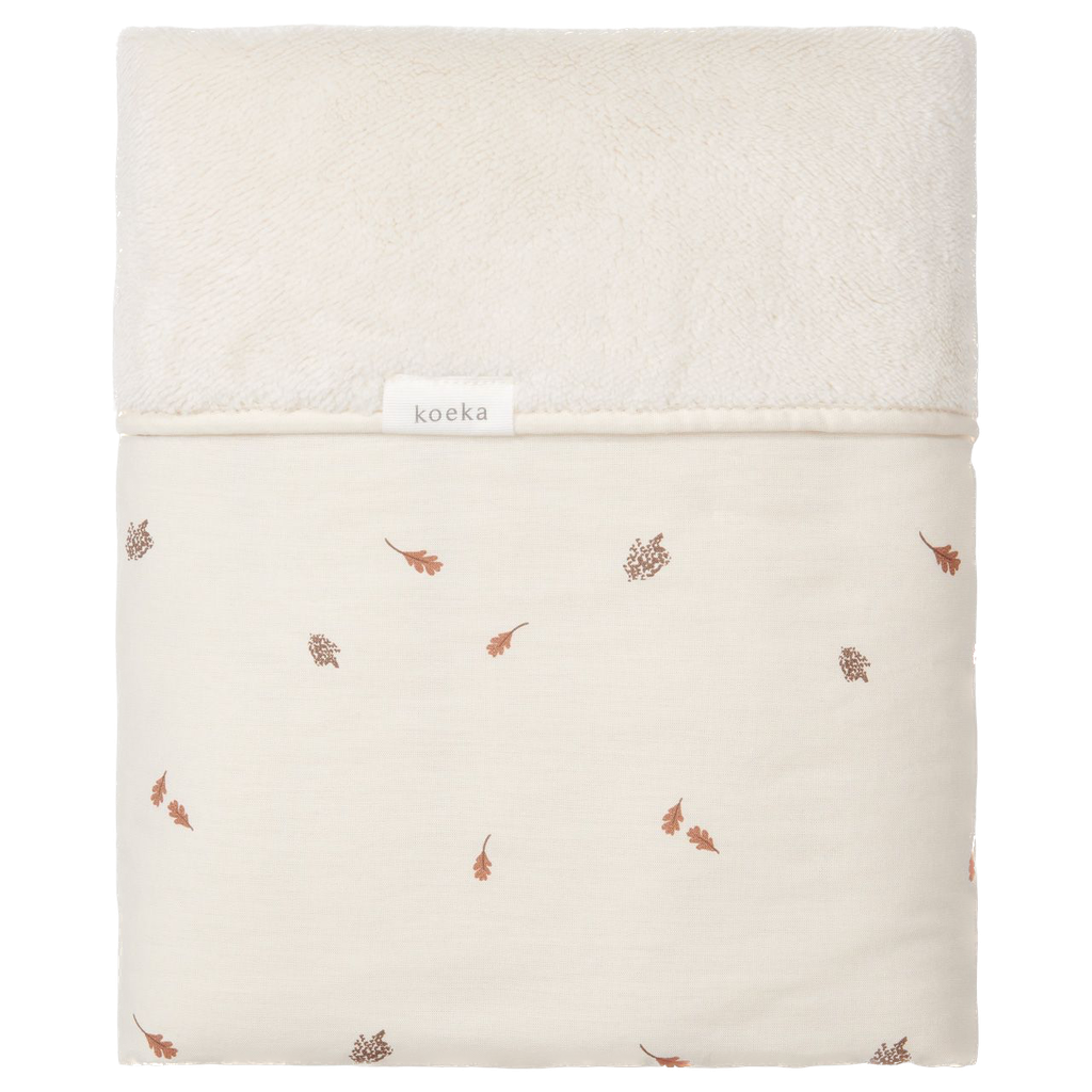 Koeka - Wiegdeken teddy reversible Forest Treasures - Warm White 