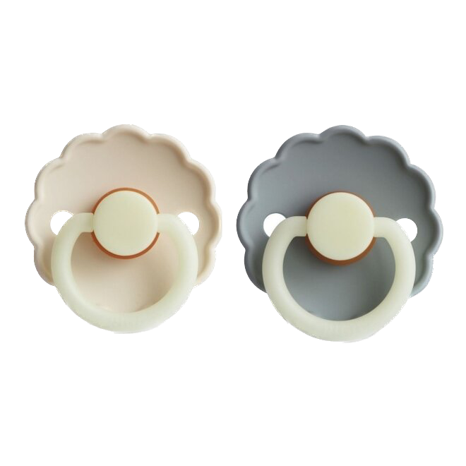 Frigg - Daisy night 2-pack latex - Cream / French grey (T2) 