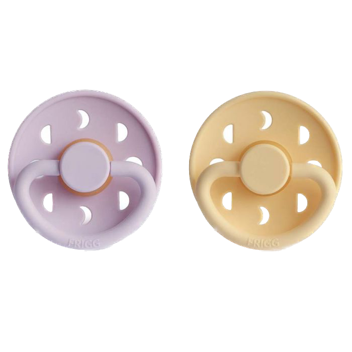 Frigg - Moon 2-pack silicone - Pale daffodil / soft lilac (T1)