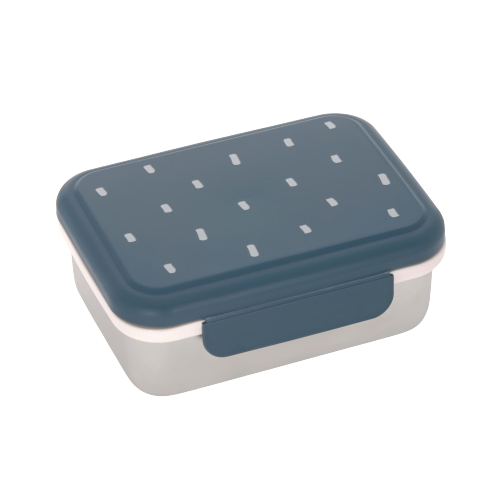 LÄSSIG - Lunchbox Stainless Steel - Happy Prints Midnight blue