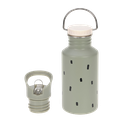 LÄSSIG - Bottle Stainless Steel - Happy Prints Light olive