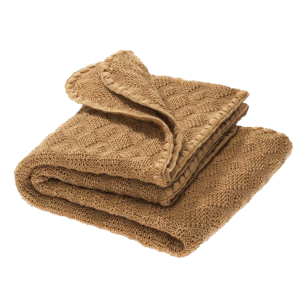 Disana - Woollen baby blanket - Caramel 