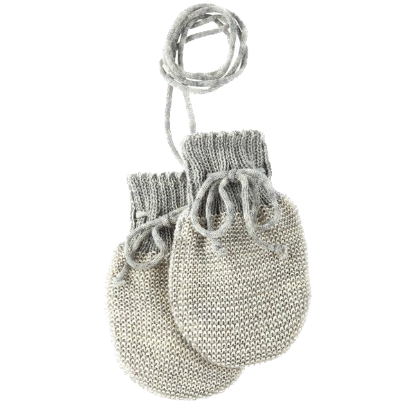 Disana - Knitted gloves - Grey 