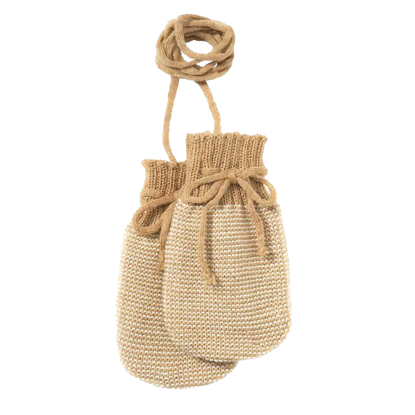 Disana - Knitted gloves - Caramel