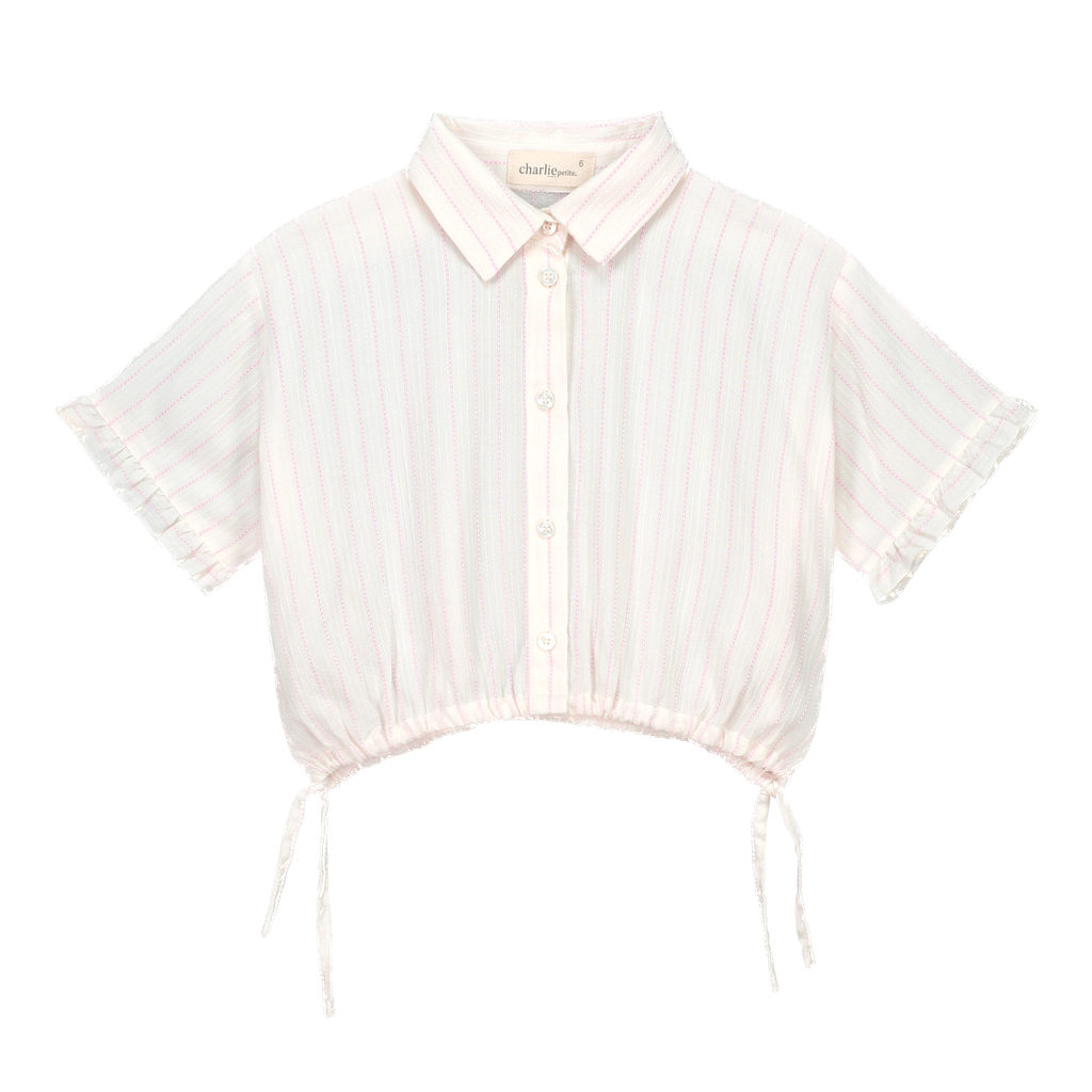 Charlie petite - Ivy blouse - White/ pink