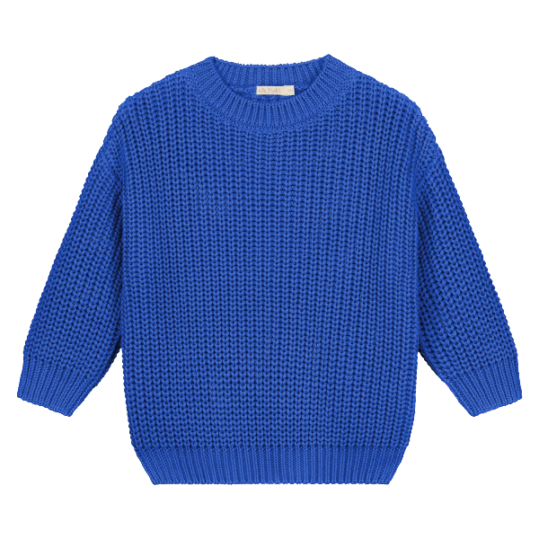 Yuki - Chunky knitted sweater - Blueberry