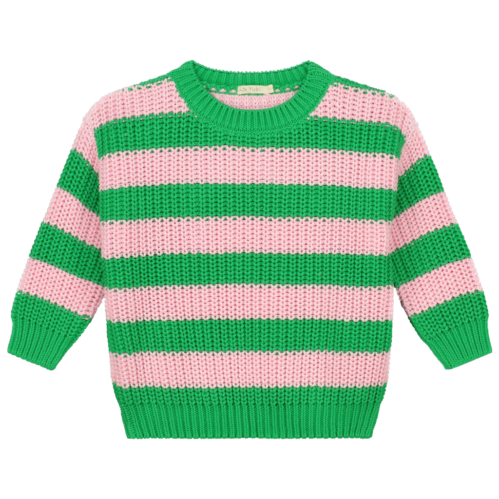 Yuki - Chunky knitted sweater - Spring Stripes