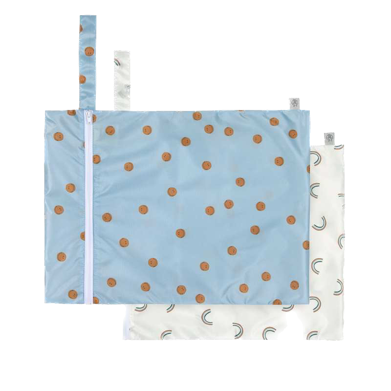 LÄSSIG - Wet Bag 2 pcs - Happy Rascals Smile sky blue