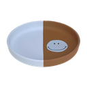 LÄSSIG - Silicone Plate - Happy Rascals - Smile sky blue