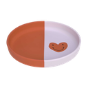 LÄSSIG - Silicone Plate - Happy Rascals - Heart lavender