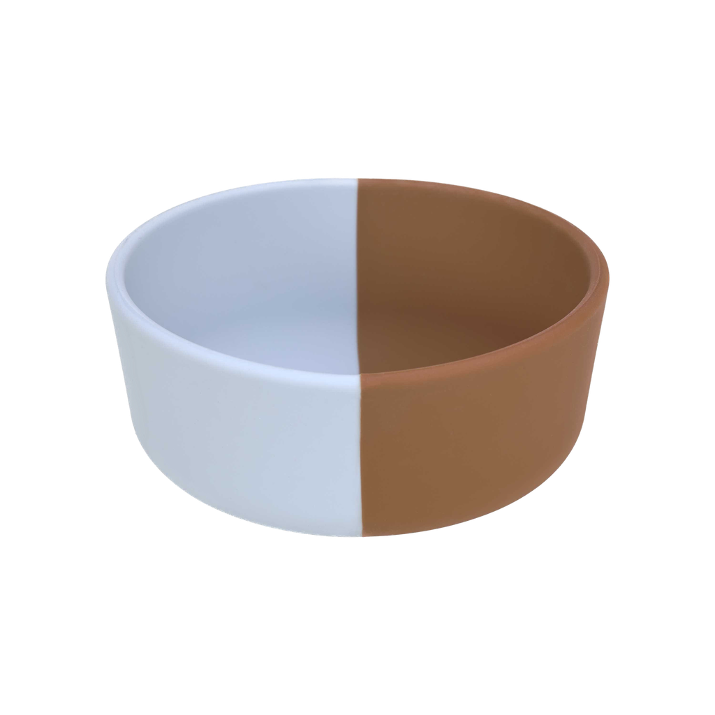 LÄSSIG - Silicone Bowl - Happy Rascals - Happy smile sky blue