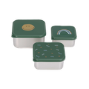 LÄSSIG - Snackbox Stainless Steel - Happy Rascals -
Smile green