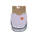 LÄSSIG - Value Pack Bib - Happy Rascals - Heart Lavender