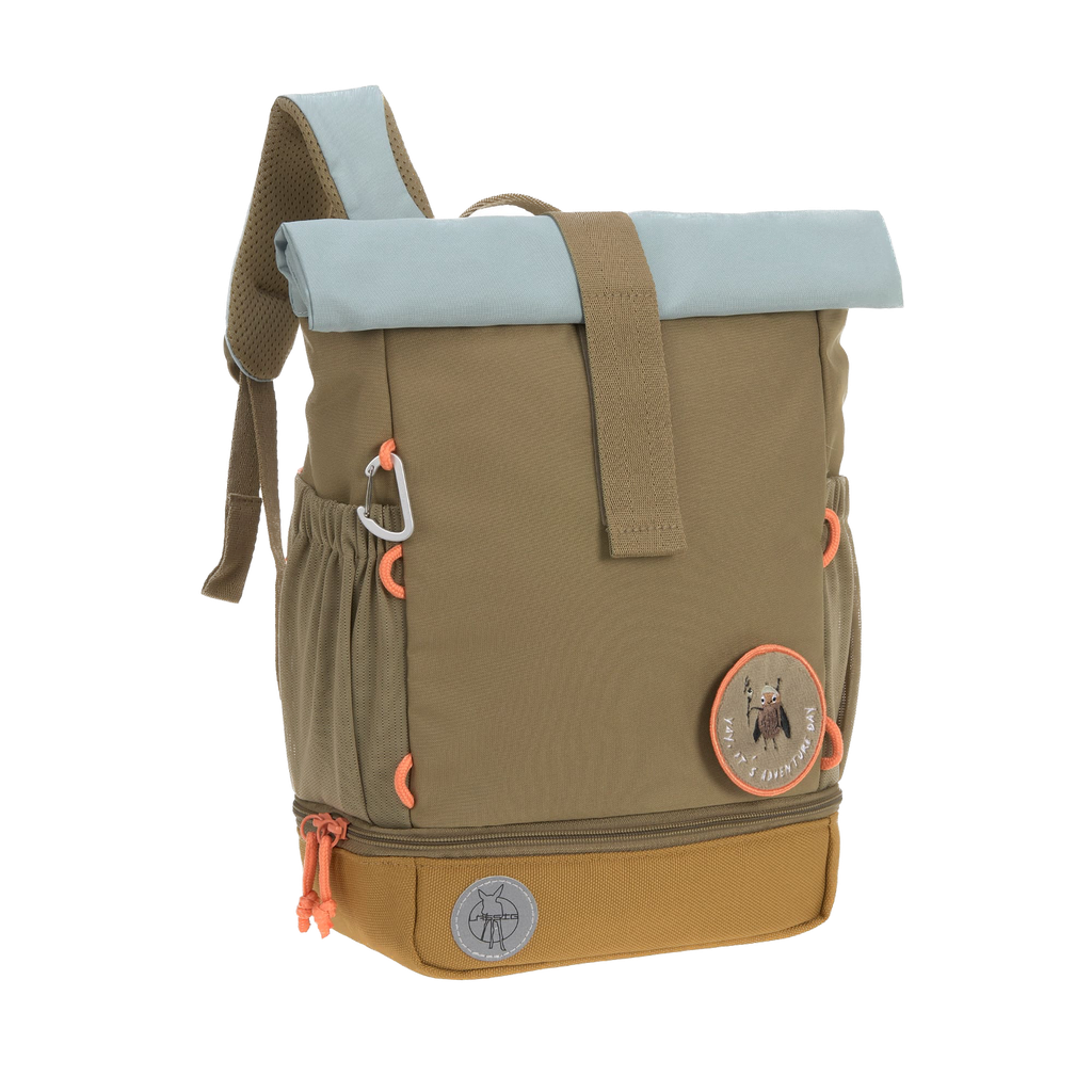 LÄSSIG - Mini Rolltop Backpack - Nature Olive